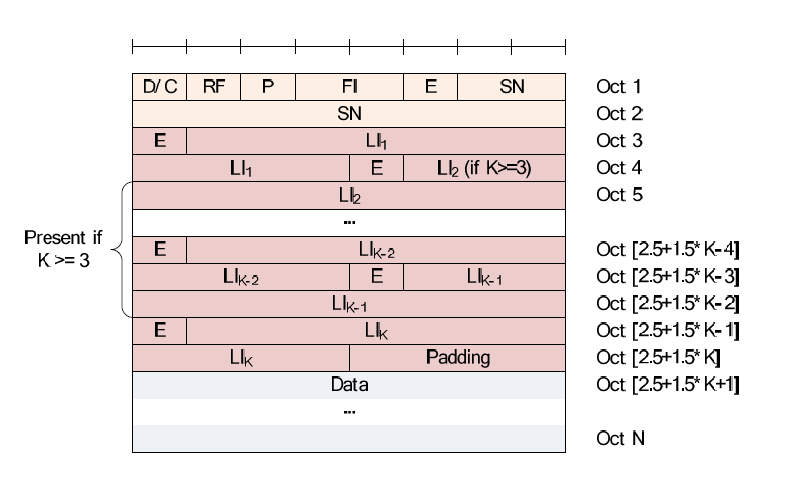 LTE RLC AMD PDU Odd number of LIs