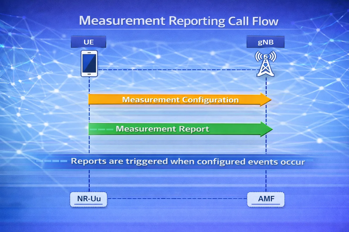 5G Measurement Reporting call flow diagram