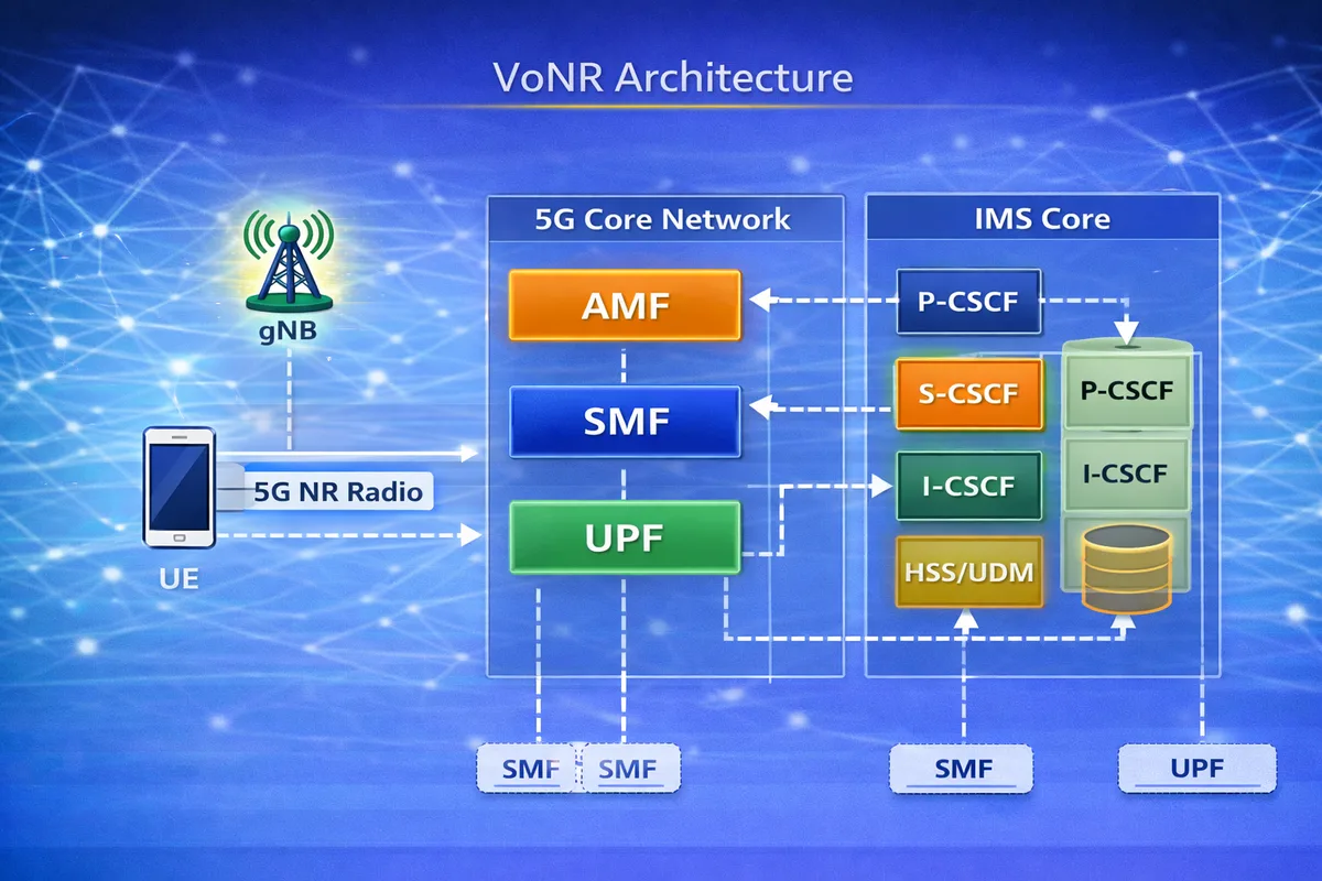 VoNR architecture diagram
